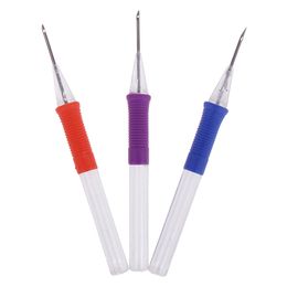 DIY Hand Embroidery Pen Practical Plastic DIY Crafts Magic Embroidery Pen Set Punch Needle Sewing Accessories