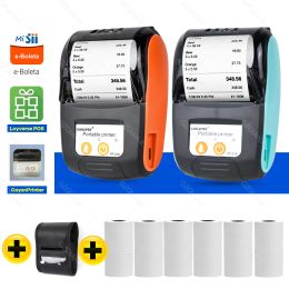 Printers 58mm Mini Bluetooth Thermal Printer Wireless Protable Printer Receipt Bill Printing Free Loyverse POS app on Android iOS Printer