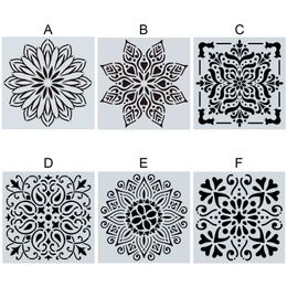 1pc 15*15CM Mandala Painting Stencil Template Tools DIY Drawing Laser Cut Wall Stencil Painting for Wood Floor Tiles Art Fabric