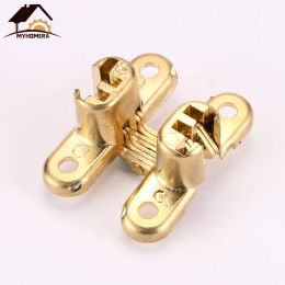 4 Pieces Hidden Hinges 12x42MM Invisible Concealed Barrel Cross Door Hinge Bearing Wooden Box For Folding Window DIY Furniture