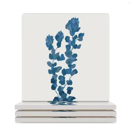 Table Mats Bluebonnet Painting Ceramic Coasters (Square) Christmas Cute Kitchen Supplies For The Accessories