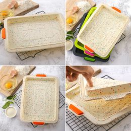 Thicken Silicone Baking Tray Pan Mold Non-Stick Bread Cake Mould Heat Resistant Square Brownie Baking Mold Kitchen Oven Sheets
