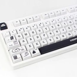 Accessories Minimalist White Black keycaps PBT For Mechanical keyboard Mx Switch Cherry Profile keycap English keycap Custom GK61