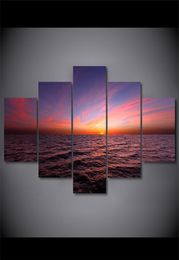 5 Pcs Sunset Sky Landscape Canvas Paintings Home Decor Wall Art Posters HD Prints Pictures Painting8507726