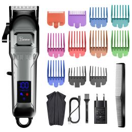 Trimmers HATTEKER Professional Hair Clipper Electric Mens Beard Trimmer Baber Haircut Machine USB Cordless Hair Machine Set