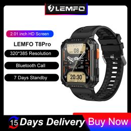 Watches LEMFO Smart Watch Men Bluetooth Call Smartwatch 2023 Waterproof Sport Outdoor 2.01 Inch 320*385 HD Screen 65 Days Standby