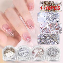 Nail Glitter 1-10PCS Chameleon Flakes Foils Laser Powder UV Gel Polish Chrome Dust Palliette Manicure Art Decoration