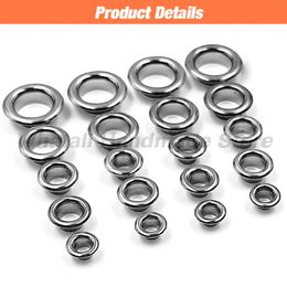 100Pcs Gunblack Color Hole Metal Eyelets Grommets with Washer For Leathercraft Diy Clothes Cap Bag Tags Shoes Belt Accessories