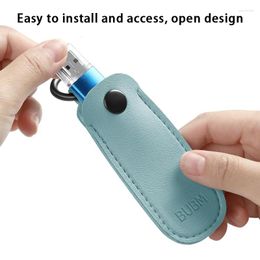 Storage Bags Leather Case Portable Pocket USB Flash Drive Protective Cover Key Ring Memory Card Stick Bag Waterproof