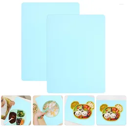 Table Mats 2 Pcs Children's Placemat Silicone Kids Placemats For Baby Dining Odourless Toddler