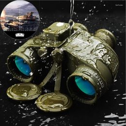 Telescope 10X50 Military Binoculars Compass Ranging Azimuth Waterproof Outdoor Camping Hunting Low Light Level Night Vision