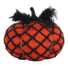 Decorative Flowers Knitted Pumpkins Compact Size Handmade Yarn Pumpkin Crafts Soft Durable Artificial Table Centrepiece Decor