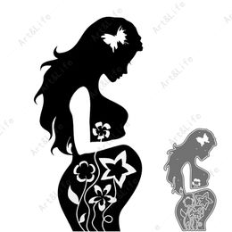 Pregnant Woman Expectant Mother Maternity New Metal Cutting Dies Stencils for Scrapbooking Papper Card Cut Mould Album Embossing