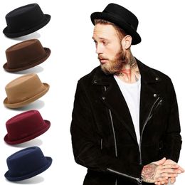 3 Sizes Men Women Wool Pork Pie Hats Retro Fedora Caps Trilby Sunhat Classical Jazz Party Outdoor Travel Street Style 240322