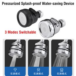 3 Modes High Pressure Kitchen Faucet Extender Rotatable Faucet Aerator Water Saving Tap Nozzle Adapter Bathroom Sink Accessories