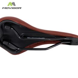 MOVIGOR Bicycle Leather Saddle MTB Road Bike Front Seat non-slip Comfortable Breathable Riding Saddle Mountain Cycling Parts