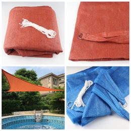 Anti-UV HDPE Triangular Sunshade Net Outdoor Canopy Garden Patio Pool Shade Sail Awning Plant Cover Shading Cloth Windproof