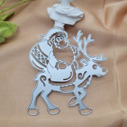 Father Christmas Elk Cutting dies Scrapbooking Embossing Punch Stencil handicraft Papercutting Greeting Card knife Mould