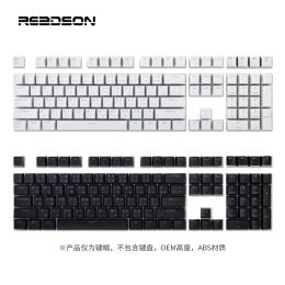 Keyboards Thai Keycaps for Mechanical Keyboard ABNT Black White Color 113 Keys ABS Double Shot OEM Backlight Through Customize Game PC