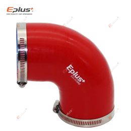 EPLUS Universal Silicone Tubing Hose 90 Degrees Connector Car Intercooler Turbo Intake Pipe Coupler Red Multi Size