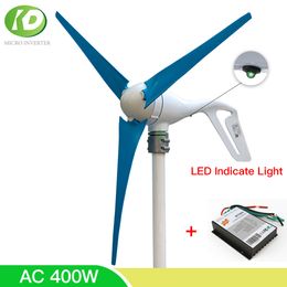 High Quality AC 12V 24V 400W Wind Turbine Generator With Free 600W Charge Controller Home Small Windmill For Boat Street Light