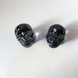 2 PC Skull Head Glass Ear Piercing Expander Plugs Ear Tunnels Earrings Gauge Pierc Jewellery Oreja Expansores Reamer Ear Stretcher