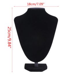 25*18cm Velvet Jewellery Necklace Pendant Neck Model Props Display Stand Holder