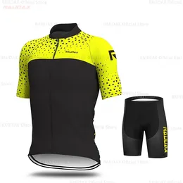 Racing Sets Raudax Men's Cycling Jersey Set 2024 Team Usa Clothing MTB Bib Shorts Bike Jerseys Triathlon Ropa Ciclismo