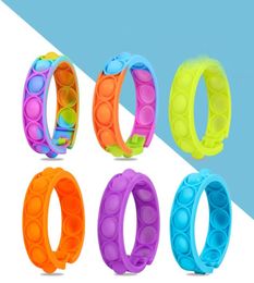 DHL Ship Fidget Bracciale Residio Reliver Stress Giocatto Rainbow Push Bubble Antistress Toy Adult Children per alleviare l'autismo3986834