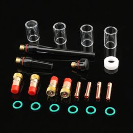 Tig welding kit gas lens Stubby Collets Body Pyrex Glass Cup for tig torch wp17/18 electrode tig wp 26 welding accessories