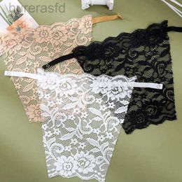 Bras One-Piece Cleavage Cover Up Cloth for Women Tops Camisole Bra Insert Wrapped Chest Decoration Lace Transparent Tube Top 240410