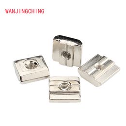 50/100Pcs 30 Series T Block Square Nuts T-Track Sliding Hammer Nut M3 M4 M5 M6 M8 Fastener Aluminium Profile Accessories