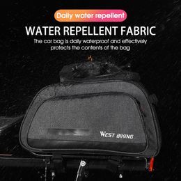 WEST BIKING Bike Bag Cycling Pannier Storage Luggage Carrier Basket Mountain Road Bicycle Saddle Handbag Rear Rack Trunk Bags