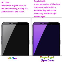 For Oukitel C32 C31 C19 C23 Pro Anti blue Purple Light Ray Eye Care Tempered Glass 9H 2.5D Premium Phone Screen Protector Film