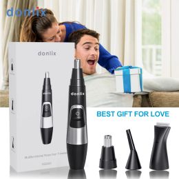 Trimmers Donlix 3in1 Electric Ear and Nose Hair Trimmer Kit Nose Hair Clipper for Men Women Epilator 2023 Eyebrow & Facial Hair Trimmer