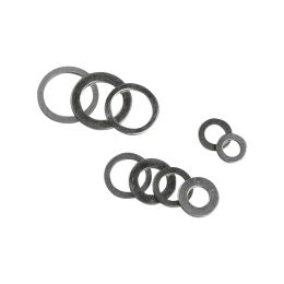 200pcs 9 Sizes Aluminum Flat Washer Gasket Set M5/M6/M8/M10/M12/M14 Flat Ring Seal Kit Set with Box Hardware Parts