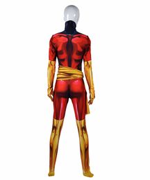 Red Dark Phoenix Cosplay Costume Zentai Suit Jean Grey Girls Woman Female Bodysuits Halloween Kids Adults Jumpsuits