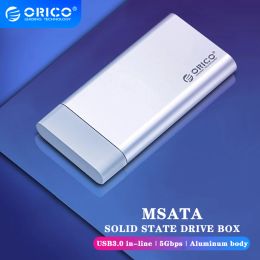 Enclosure ORICO mSATA Hard Disk Case MSG Allaluminum UBS3.0 Inline MSATA Hard Drive Box Laptop Solid State SSD Portable External box