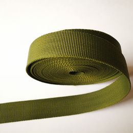 2.5cm(1inch) Wide 10 Meters Army Green PP Webbing Heavier Pit Braided Strap Backpack Belt