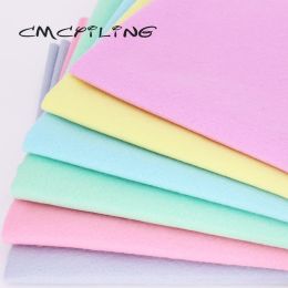 CMCYILING 6 Pcs/Lot 45cm*55cm Patchwork Soft Felt Fabric For Needlework DIY Sewing Dolls Crafts Polyester Cloth