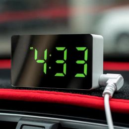 LED Digital Clock USB Tabletop Time Date Temperature Display Alarm Electronic Decorations Clocks For Home Office