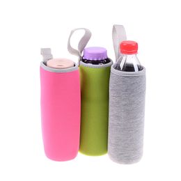 High Quality Glass Sport Water Bottle With Protective Bag 420ml/550ml Fruit Outdoor Bike Bottles