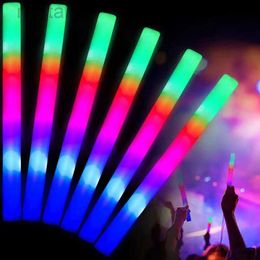 Led Rave Toy 10/20/30 PCS 2024 LED Glow Stick Flashing Glow Batons Cheer Tube Wedding Party Concert Supplies Light Stick Bars Christmas Led 240410