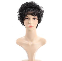 Brazilian Short Wigs Peruvian Hair Kinky Curly None Lace Wigs Wig Cheap Malaysian Human Hair Wigs6456482