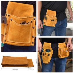 Welding Rod Bag Kit Electrode Holder Welding Rod Storage Bag Flame Retardant Cowhide Leather Hardware Cowhide Thick Waist Bag