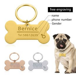 Personalised Engraved Cat Dog Pet ID Tag Dog Anti-lost Collar Charm Pet Name Collar Puppy Cat Collar Accessories for Dog