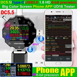 DC5.5 USB 3.0 Type-C 18 in 1 USB tester dc digital voltmeter power bank charger voltage meter +PD3.0/2.0 protocol Trigger