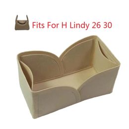 For H LINDY 26 30 34 Felt Insert Bag Organiser Makeup Handbag Organiser Travel Inner Portable Cosmetic Original Organise Bags