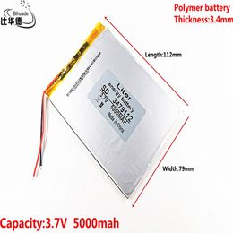 Polymer battery 9 inches tablet battery domestic the built-in rechargeable battery 3.7V 5000 mah 3479112 free shipping