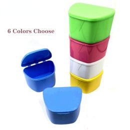 Dental Denture Box Orthodontic Retainer Case False Teeth Plastic Storage Container Mouthguard Fake Braces Oral Dentistry Tool